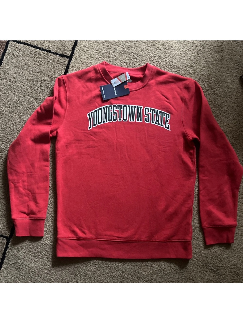 Fanatics Red Youngstown State Crewneck Pullover